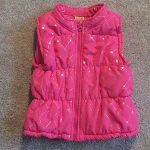Pink puffy vest